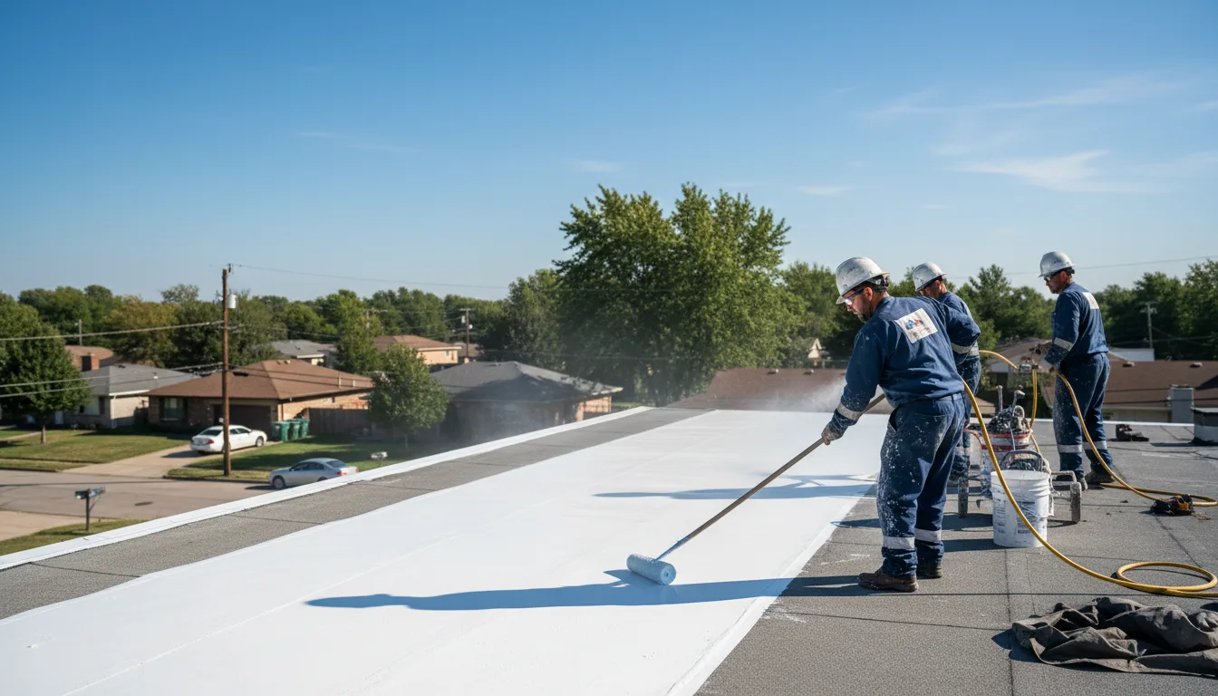 Commercial roof coating in Mooreland, OK near me